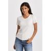 imageDEAR JOHN Womens Elandra Crew Neck TopIvory Rib