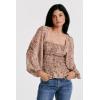 imageDEAR JOHN Womens Wendel Smocked TopSouthwest Snake
