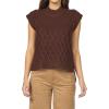 imageDEAR JOHN Briana Top Womens Sleeveless Wide Neck Relaxed Fit Lightweight Sweater Tank Versatile KnitwearCappuccino