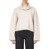 imageDEAR JOHN Evangeline Sweater Womens Cowl Neck Long Sleeve Knit Pullover TopOatmeal