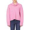 imageDEAR JOHN Evangeline Sweater Womens Cowl Neck Long Sleeve Knit Pullover TopPink Lemonade