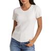 imageDEAR JOHN Womens Elandra Crew Neck TopIvory Rib