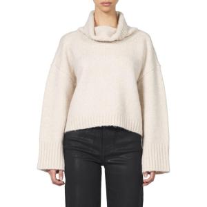 imageDEAR JOHN Evangeline Sweater Womens Cowl Neck Long Sleeve Knit Pullover TopOatmeal