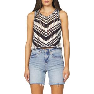 imageDEAR JOHN Madeira Novelty Womens Top  Size Large  Black Iris Stripe