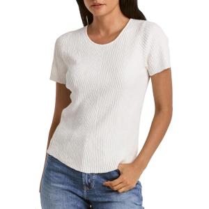 imageDEAR JOHN Womens Elandra Crew Neck TopIvory Rib