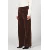 imageDEAR JOHN Audrey Wide Leg Pants Womens High Rise Full Length Corduroy Comfort Stretch Clean Hem Tailored Flattering FitCappuccino