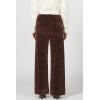 imageDEAR JOHN Audrey Wide Leg Pants Womens High Rise Full Length Corduroy Comfort Stretch Clean Hem Tailored Flattering FitCappuccino