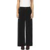imageDEAR JOHN Audrey Wide Leg Pants Womens High Rise Full Length Corduroy Comfort Stretch Clean Hem Tailored Flattering FitBlack