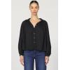 imageDEAR JOHN Benedict Shirt Oversized Long Sleeve Collared Button Up CottonBlack