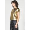imageDEAR JOHN Unity Crew Neck Womens Short Sleeve Relaxed Fit Womens TopGold