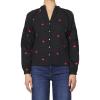 imageDEAR JOHN Milano Novelty Shirt Long Sleeve Button Up Embroidered Cotton Standard FitBlack