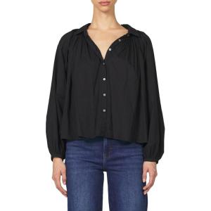imageDEAR JOHN Benedict Shirt Oversized Long Sleeve Collared Button Up CottonBlack