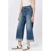 imageDEAR JOHN Audrey Wide Leg Jeans Womens High Rise Cropped Color Denim Comfort Stretch Clean Hem Utility Inspired Tailored FitLagoon