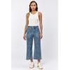 imageDEAR JOHN Audrey Wide Leg Jeans Womens High Rise Cropped Color Denim Comfort Stretch Clean Hem Utility Inspired Tailored FitMaryland