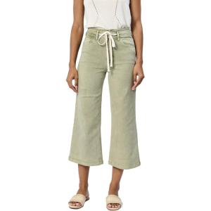 imageDEAR JOHN Audrey Wide Leg Jeans Womens High Rise Cropped Color Denim Comfort Stretch Clean Hem Utility Inspired Tailored FitSage