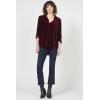imageDEAR JOHN Galina Shirt Womens Long Sleeve ButtonUp Embroidered Blouse Relaxed Fit Versatile Layering TopBeaujolais