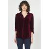 imageDEAR JOHN Galina Shirt Womens Long Sleeve ButtonUp Embroidered Blouse Relaxed Fit Versatile Layering TopBeaujolais