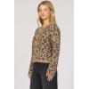 imageDEAR JOHN Amina Cardigan Sweater Long Sleeve Jacquard Button Front Classic Fit  Leopard  XLarge