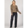 imageDEAR JOHN Amina Cardigan Sweater Long Sleeve Jacquard Button Front Classic Fit  Leopard  XLarge