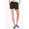 imageDEAR JOHN Hampton Casual Shorts Womens Low Rise Cuffed Hem Stretch Twill Shorts Tailored Trouser FitBlack