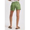 imageDEAR JOHN Hampton Casual Shorts Womens Low Rise Cuffed Hem Stretch Twill Shorts Tailored Trouser FitNephrite