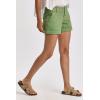 imageDEAR JOHN Hampton Casual Shorts Womens Low Rise Cuffed Hem Stretch Twill Shorts Tailored Trouser FitNephrite