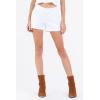 imageDEAR JOHN Hampton Casual Shorts Womens Low Rise Cuffed Hem Stretch Twill Shorts Tailored Trouser FitOptic White