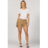 imageDEAR JOHN Hampton Casual Shorts Womens Low Rise Cuffed Hem Stretch Twill Shorts Tailored Trouser FitToffee