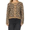 imageDEAR JOHN Amina Cardigan Sweater Long Sleeve Jacquard Button Front Classic Fit  Leopard  XLarge
