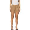 imageDEAR JOHN Hampton Casual Shorts Womens Low Rise Cuffed Hem Stretch Twill Shorts Tailored Trouser FitToffee
