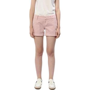 imageDEAR JOHN Hampton Casual Shorts Womens Low Rise Cuffed Hem Stretch Twill Shorts Tailored Trouser FitSepia Rose