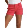 imageDEAR JOHN Hampton Casual Shorts Womens Low Rise Cuffed Hem Stretch Twill Shorts Tailored Trouser FitViva Magenta