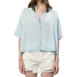 imageDEAR JOHN Ansel Novelty Womens Shirt  Small  Straight Blue