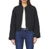 imageDEAR JOHN Maverick Jacket Quilted Zip Front Long Sleeve Relaxed Fit Outerwear Layering Essential  Vetiver  XSmallBlack