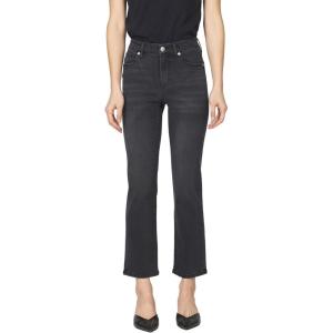 imageDEAR JOHN Anika Straight Leg Jean High Rise Clean Hem Cropped Inseam Stretch DenimJet Set