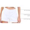imageDEAR JOHN Hampton Shorts Womens Low Rise Trouser Leg Cuffed Hem Stretch Twill ShortOptic White
