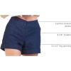 imageDEAR JOHN Hampton Shorts Womens Low Rise Trouser Leg Cuffed Hem Stretch Twill ShortZodiac
