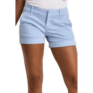 imageDEAR JOHN Hampton Shorts Womens Low Rise Trouser Leg Cuffed Hem Stretch Twill ShortGlacial Blue