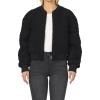 imageDEAR JOHN Felicia Bomber Jacket Long Sleeve Zip Front Relaxed FitBlack