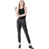 imageDEAR JOHN Womens Cropped Jogger PantsBlack Vegan Leather