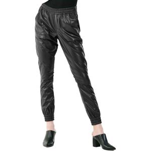 imageDEAR JOHN Womens Cropped Jogger PantsBlack Vegan Leather
