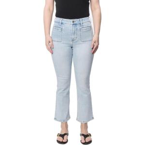 imageDEAR JOHN Jeanne Flared Leg Jeans MidRise Cropped Inseam MidWaisted Comfort Stretch DenimHarbor