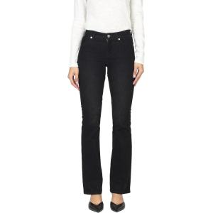 imageDEAR JOHN Jaxtyn Bootcut Jeans Women MidRise Full Length Clean Hem Comfort Stretch Denim  Black Brushed  27