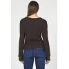 image:imageDEAR JOHN Ania Thermal Top Women s Slim Fit Long Sleeve Crew Neck Waffle Knit Shirt  Chocolate Torte  Small