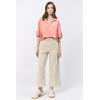 image:imageDEAR JOHN Audrey Wide Leg Jeans Women s High Rise Cropped Color Denim Comfort Stretch Clean HemDawn Blue
