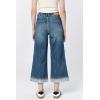 image:imageDEAR JOHN Audrey Wide Leg Jeans Women s High Rise Cropped Color Denim Comfort Stretch Clean HemLagoon