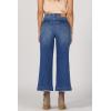 image:imageDEAR JOHN Audrey Wide Leg Jeans Women s High Rise Cropped Color Denim Comfort Stretch Clean HemNevis