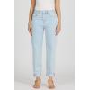 image:imageDEAR JOHN Everett High Rise Tapered Leg Jeans for Women Cuffed Hem Cropped LengthBubble Bath