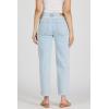 image:imageDEAR JOHN Everett High Rise Tapered Leg Jeans for Women Cuffed Hem Cropped LengthBubble Bath