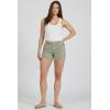 image:imageDEAR JOHN Ivy Womens Shorts Classic HighRise Casual Trendy Raw Edge Hem Dressy Trendy Lounge Wear ShortAbbey Stone